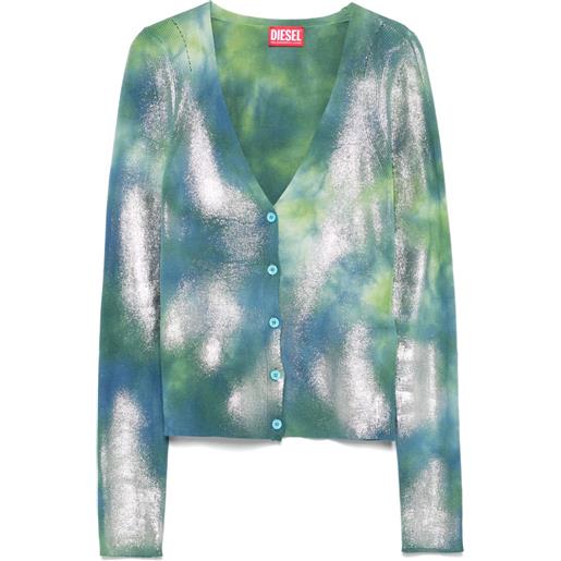 Diesel cardigan m-isotta - verde
