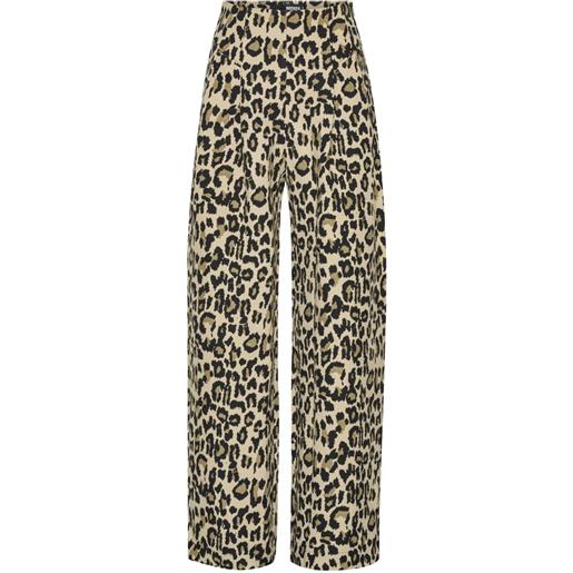 Pantaloni Palazzo Vita Alta A Gamba Larga – Stampa Leopardata Marrone – Tessuto Elastico Comodo – Lounge E Yoga – Taglia 3X – Made In USA - 6