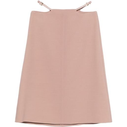 Elisabetta Franchi gonna con cut-out - toni neutri
