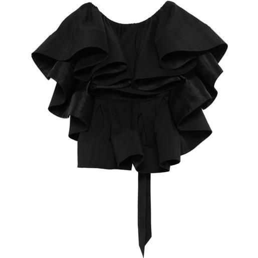 Viktor & Rolf blusa con ruches - nero