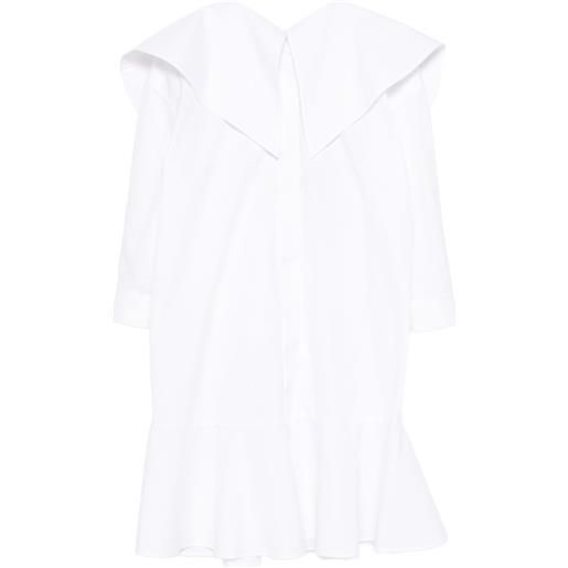 Viktor & Rolf chemisier midi con ruches - bianco