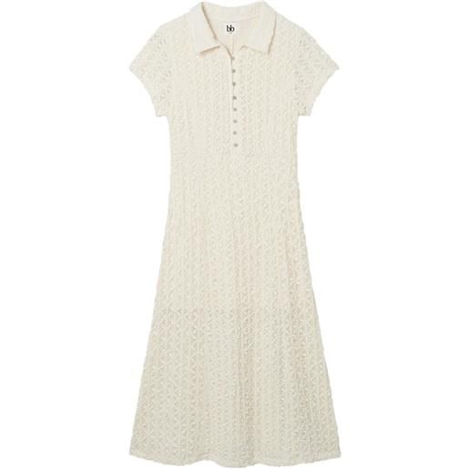 b+ab textured button-front midi dress - toni neutri