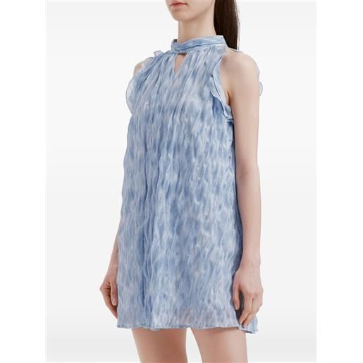 b+ab crinkled mini dress - blu
