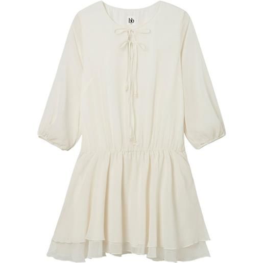 b+ab tie-fastening mini dress - toni neutri