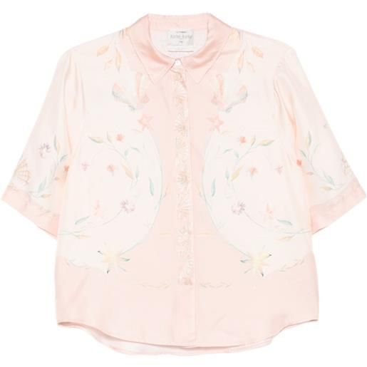 Forte Forte floral-print silk shirt - rosa