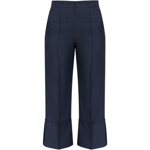 Theory pantaloni con risvolto - blu