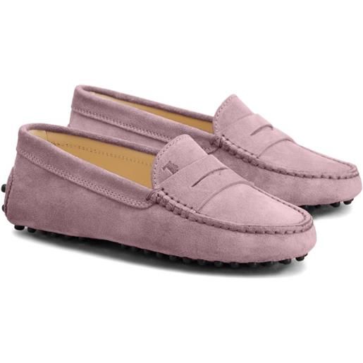 Tod's mocassini gommino in pelle scamosciata - rosa