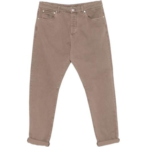 Brunello Cucinelli jeans con design a cinque tasche - marrone