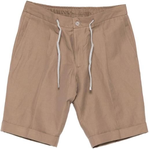 Barba shorts capri con coulisse - marrone
