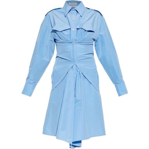 Alexander McQueen abito asimmetrico - blu