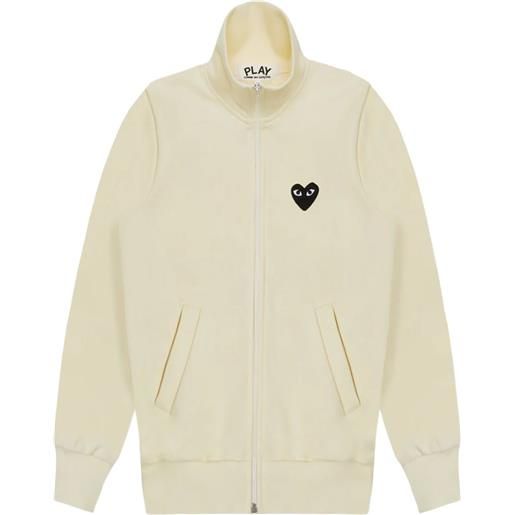 Comme Des Garçons Play felpa big heart con zip - toni neutri