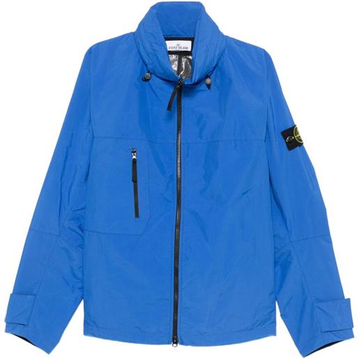 Stone Island giacca con zip e logo - blu