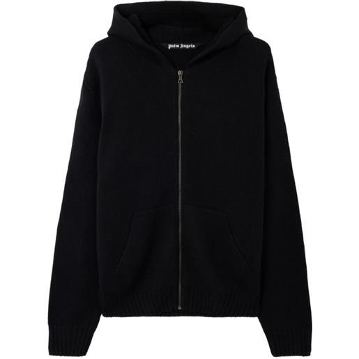 Palm Angels felpa con cappuccio e zip - nero