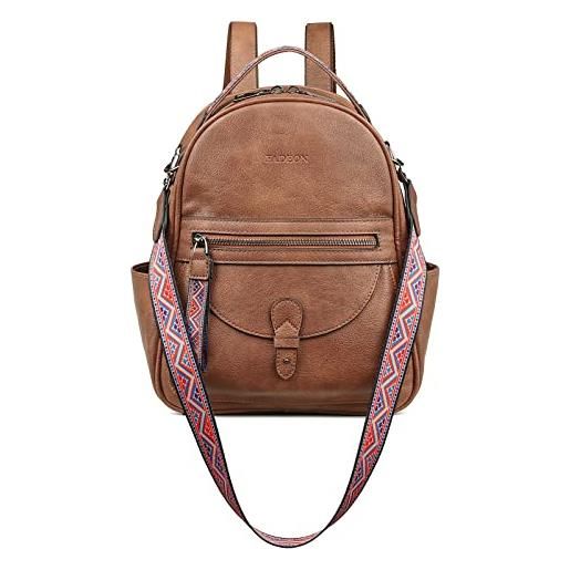 MANGMAO Mini zaino borsa per le donne di piccole dimensioni velluto a coste estetico zaino piccolo borsa carino mini zaini, bianco, Minimalista
