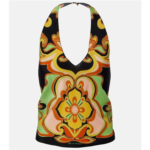 Etro blusa in seta con stampa floreale