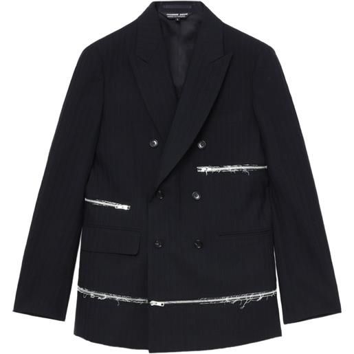 Comme des Garçons Homme Deux blazer con zip - blu