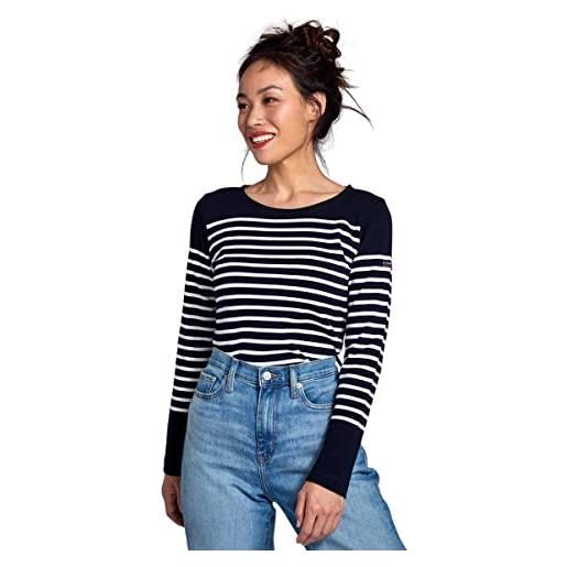 Armor-lux armor lux marinière amiral femme maglietta a maniche lunghe, multicolore (bi8 rich navy/blanc bi8), 40 (taglia produttore: 0) donna