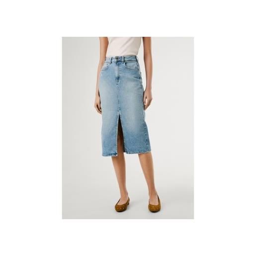 Pepe Jeans per donna. Pl9011862wb gonna midi blu [3285502], casual, cotone, denim