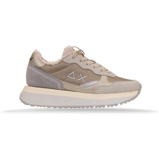 Sneakers Basse In Pelle Per Donna SUN68 – Modello Stargirl Glitter Logo Z36214, Comode E Alla Moda