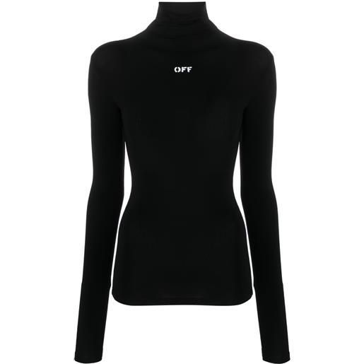 Off-White top a collo alto off-stamp - nero