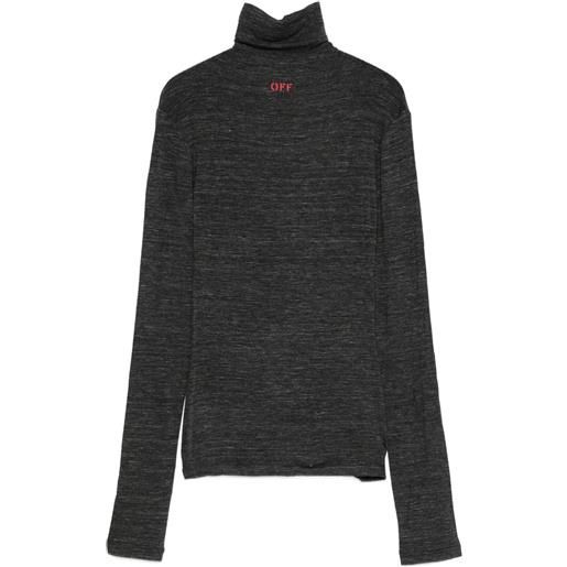 Off-White maglione a collo alto - grigio