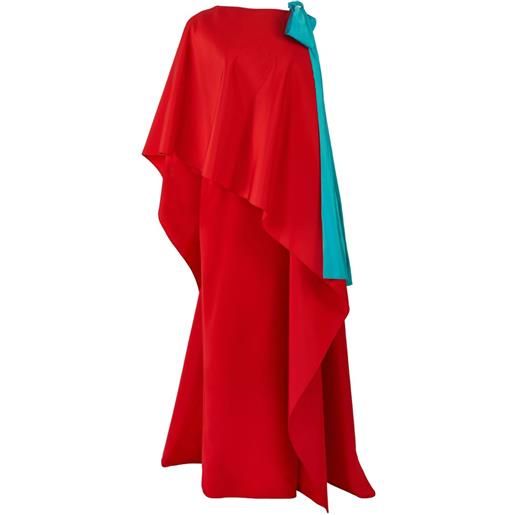 Carolina Herrera abito da sera con mantella - rosso