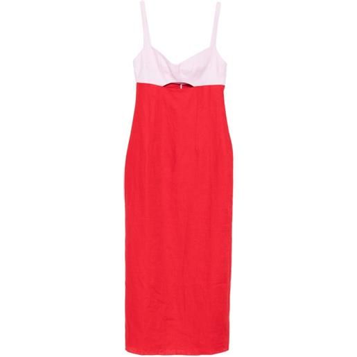 Cala de la Cruz abito midi nara con cut-out - rosso