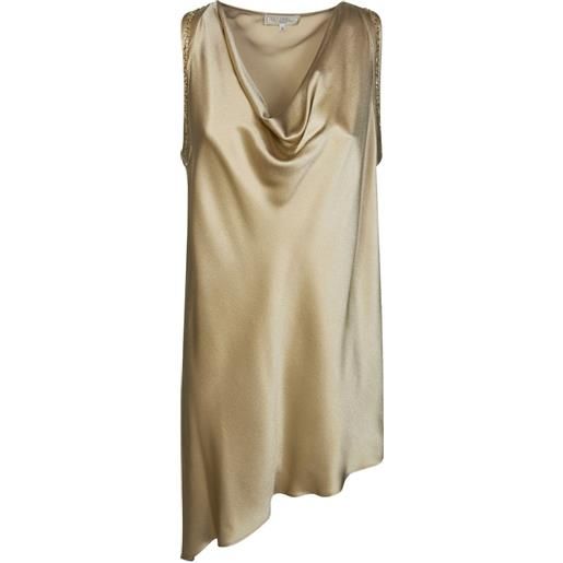 Antonelli sequin-embellished asymmetric top - oro