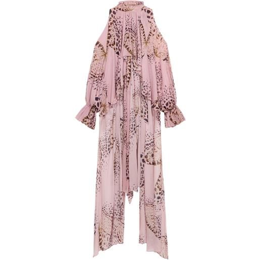 Blumarine blusa con ruches - rosa