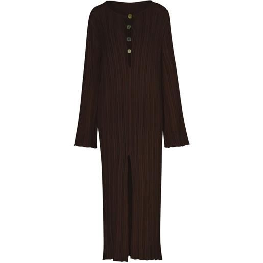 Baobab abito lungo mamu con cut-out - marrone