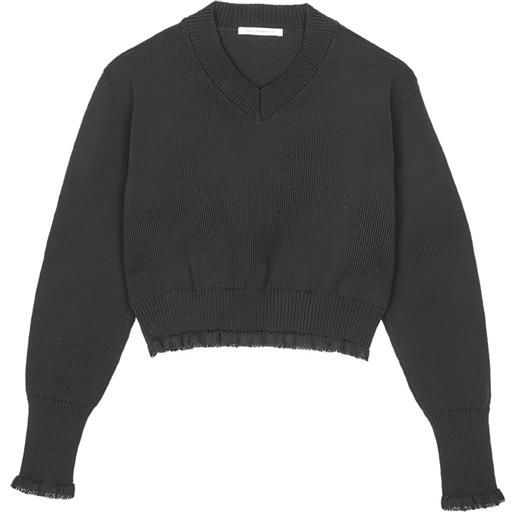 Cecilie Bahnsen maglione cbdaphne con scollo a v - grigio