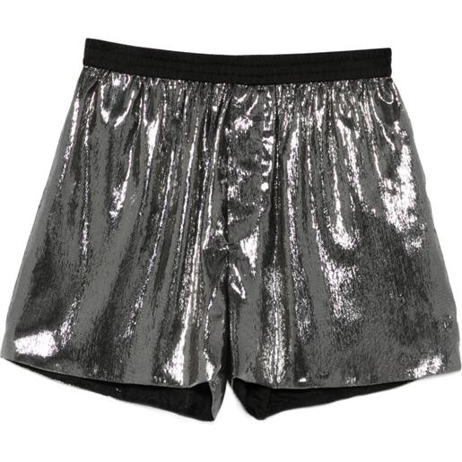 SAPIO shorts lamé - argento