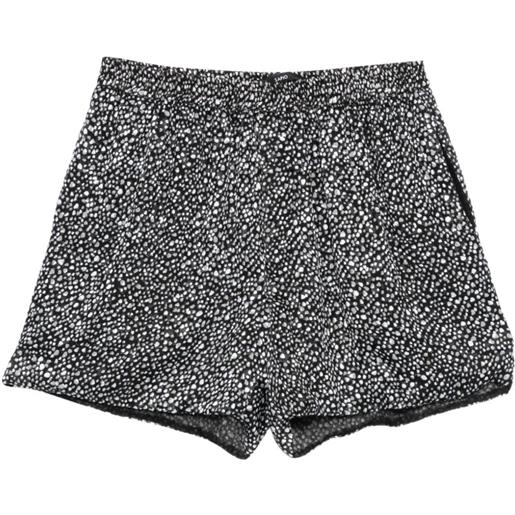 SAPIO shorts effetto maculato - nero