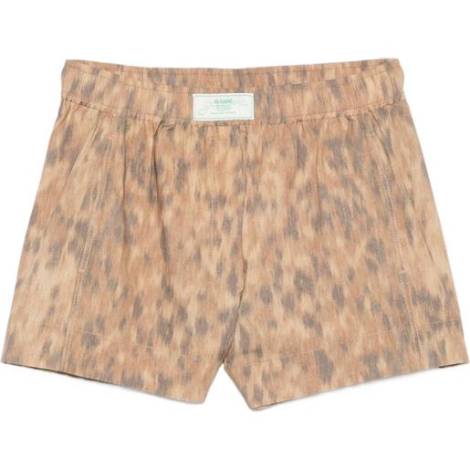 GANNI shorts con stampa - toni neutri