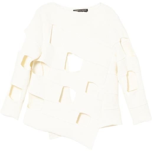 Comme des Garçons Homme Plus maglione con cut-out - toni neutri