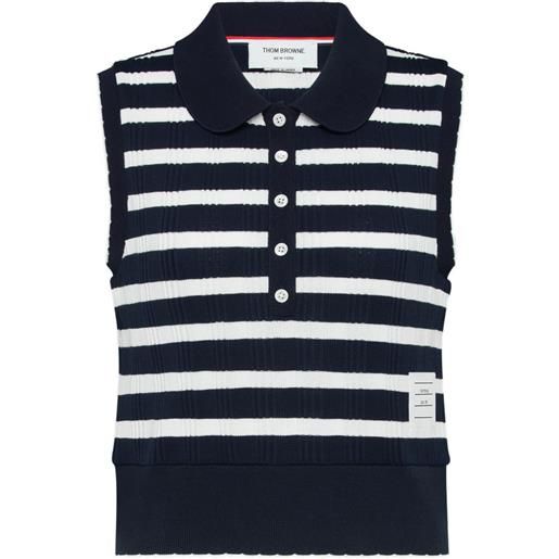 Thom Browne polo a righe - blu