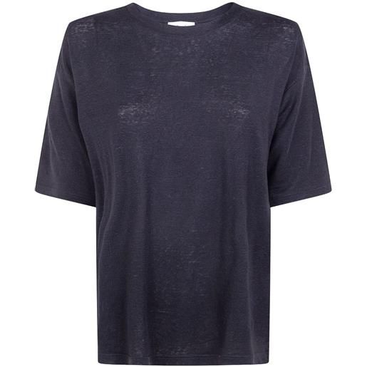 Ma'ry'ya t-shirt in lino - blu