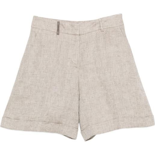 Peserico shorts con chiusura nascosta - marrone