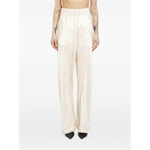 YEHUAFAN pantaloni in raso con coulisse - toni neutri