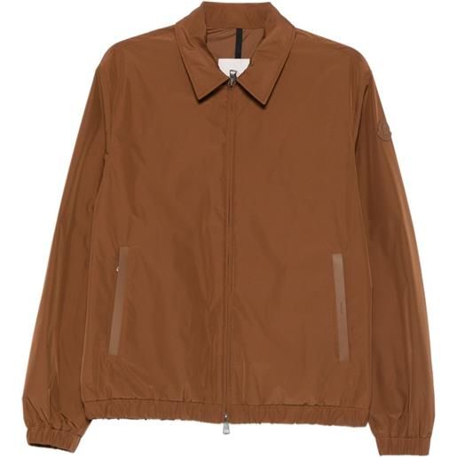 Moncler giacca con zip socot - marrone