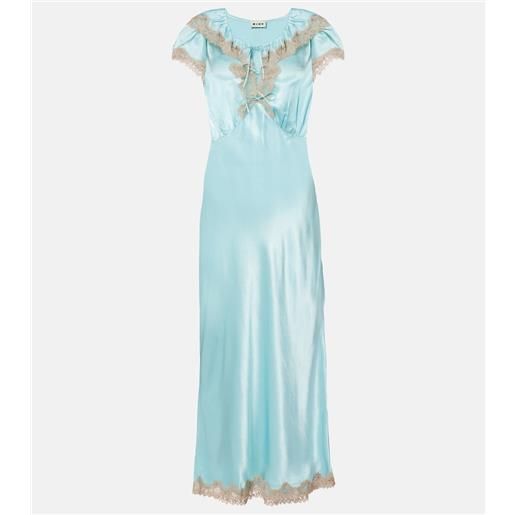 Rixo abito midi viviene in raso con pizzo