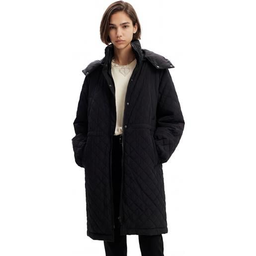 Desigual, cappotto imbottito maniche sbuffo, outlet, poliammide, nero, l
