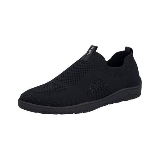 Rieker uomo 08357 slipper, nero, 43 eu