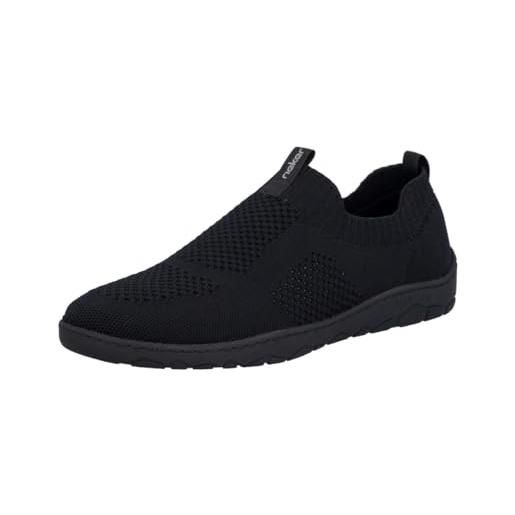 Rieker uomo 08357 slipper, nero, 44 eu