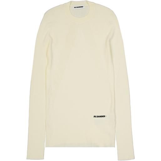 Jil Sander maglione con logo aderente