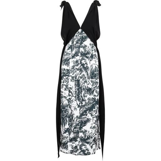 Bottega Veneta printed silk long dress
