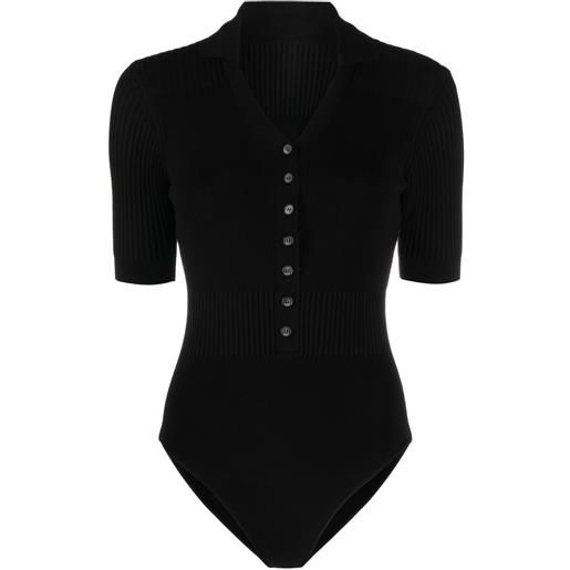 Jacquemus body in stile polo le body yauco - nero