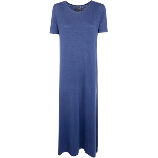 anne claire abito lungo a maniche corte - blu
