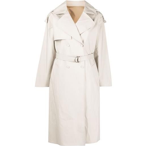 Yves Salomon trench con cintura - toni neutri
