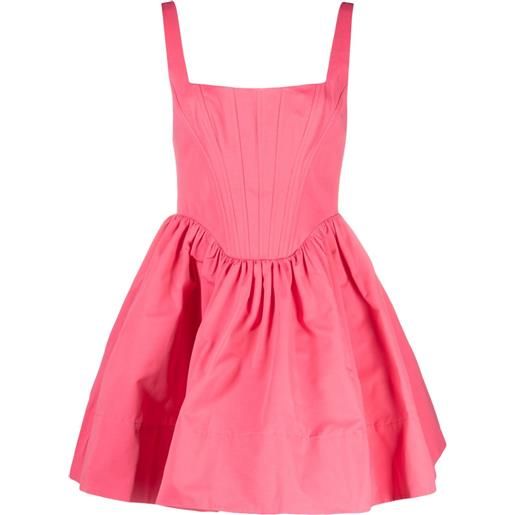 STAUD abito corto landscape svasato - rosa